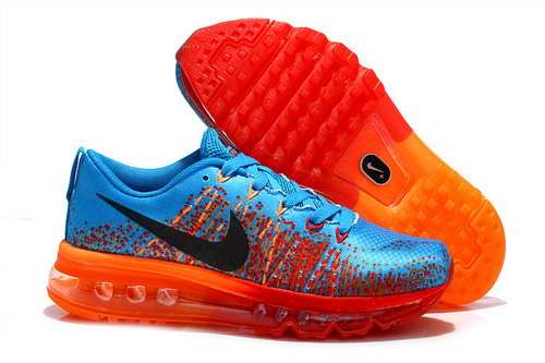 Nike Air Max 2014 Mens Shoes Blue Orange Red Orange Italy
